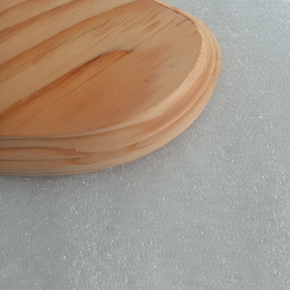 Natural Wood Plaque Heart Decor - 4" x 4" - Picture 2 of 10